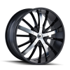 Mazzi MAZZI ESSENCE 364 GLOSS BLACK/MACHINED FACE 24X9.5 5-115/5-120 18MM 74.1MM 364-24918B