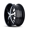 Mazzi MAZZI ESSENCE 364 GLOSS BLACK/MACHINED FACE 24X9.5 5-115/5-120 18MM 74.1MM 364-24918B